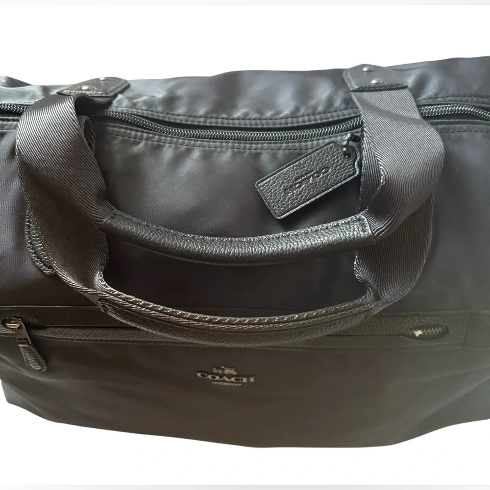 Coach Weekender Men’s 2-Way Boston Bag Nylon Leather Trim